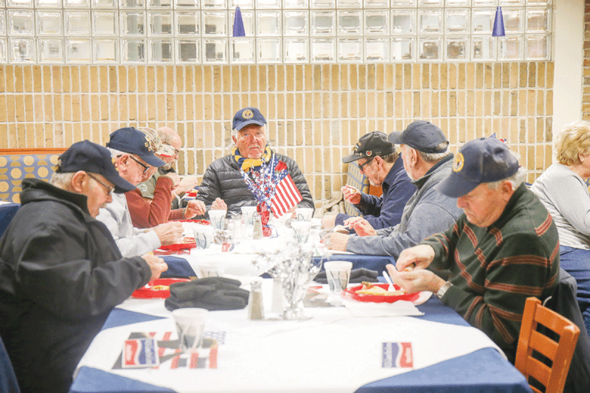  The culinary arts students prepared a meal for the military veterans to thank them for their service.  Some of the veterans were family members of the students.  