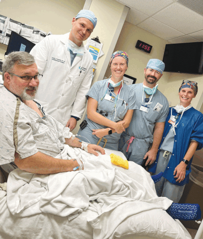  Joel Morris, a firefighter/paramedic who served more than 20 years in  the Shelby Township Fire Department and six years in the Utica Fire Department, had successful open-heart surgery in October. 