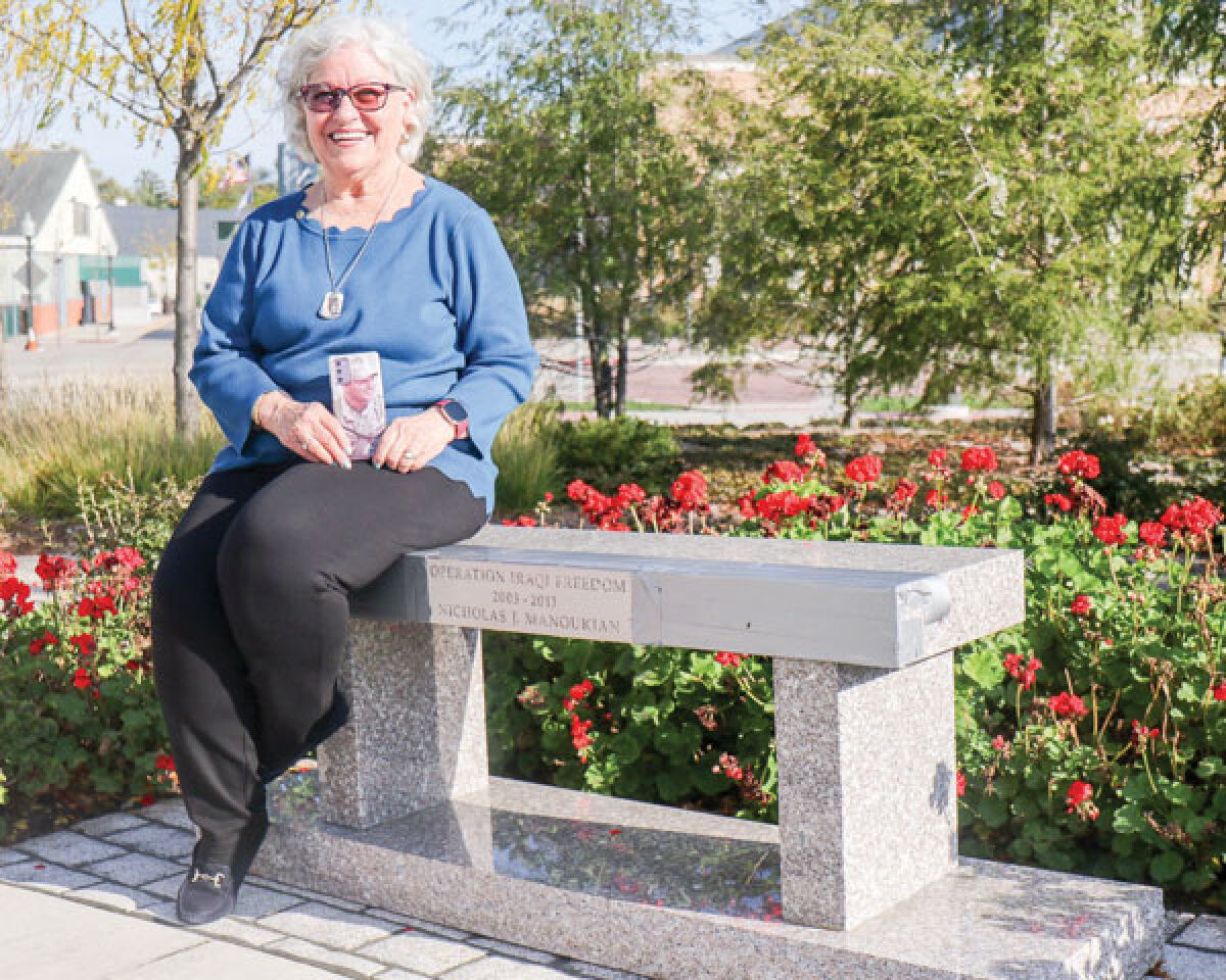  Mary Manoukian was happy to see her son’s name honored at the war memorial. 