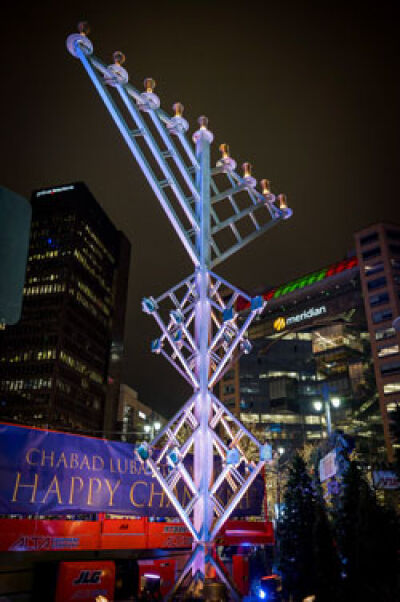  The 13th annual Menorah in the D returns with its 26-foot-tall menorah to kick off Chanukah on Thursday, Dec. 7. 