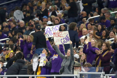 Warren De La Salle fans brought out their best signs for the Michigan High School Athletic Association Division 2 state finals game on Nov. 25 at Ford Field. 