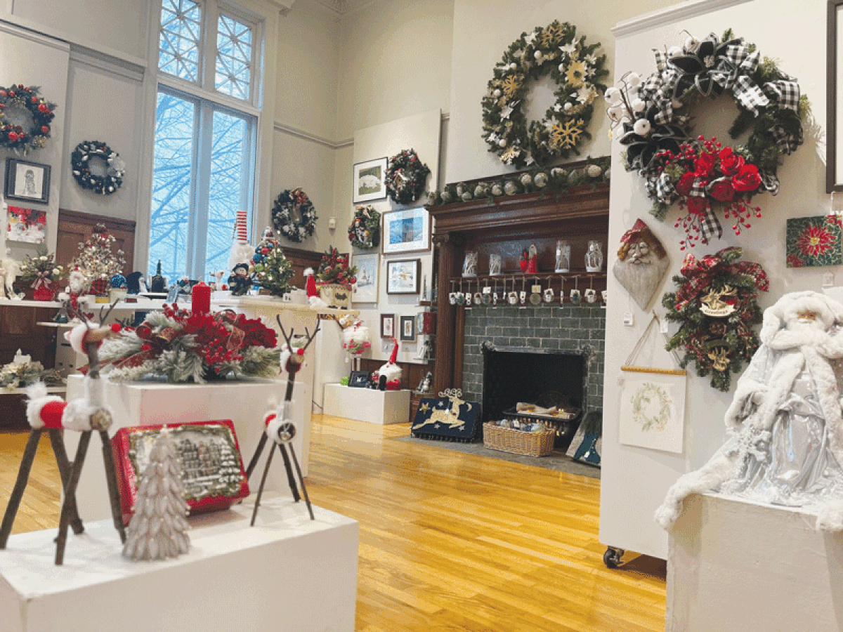  The 45th annual Holiday Market features pieces created by more than 100 artists from around Michigan. The market occupies the first floor of the Anton Art Center and runs  until Dec. 23.  