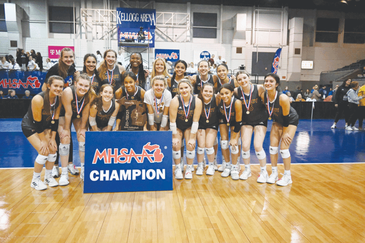  Farmington Hills Mercy last won a MHSAA Division 1 Volleyball State Championship in 2019. 