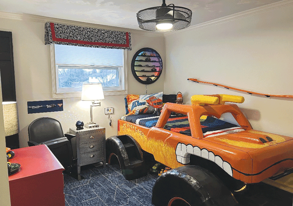   The Suite Dreams Project reached out to  3-year-old Beckett Fowler’s family in Shelby Township to redo Beckett’s bedroom in  a monster truck theme.  