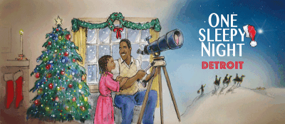  With help from his telescope, a grandfather shares the wonder of the Christmas story with his granddaughter in “One Sleepy Night” Dec. 15 at Music Hall Center  for the Performing Arts  in Detroit. 