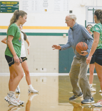  Grosse Pointe North coach Gary Bennett speaks to his team during a team practice  on Nov. 30 at Grosse Pointe North High School. 