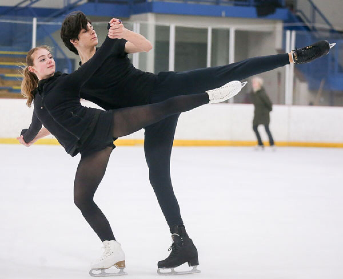  Cooper Cornwell and Jasmine Robertson, novice ice dancers who train in Novi, maintain a rigorous practice schedule to be able to compete at an elite level. 