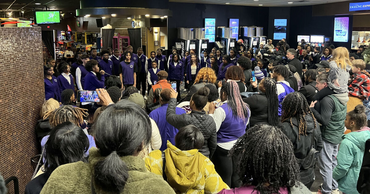  Spectators enjoy the Detroit Youth Choir’s performance at Emagine in Royal Oak Dec. 17.  