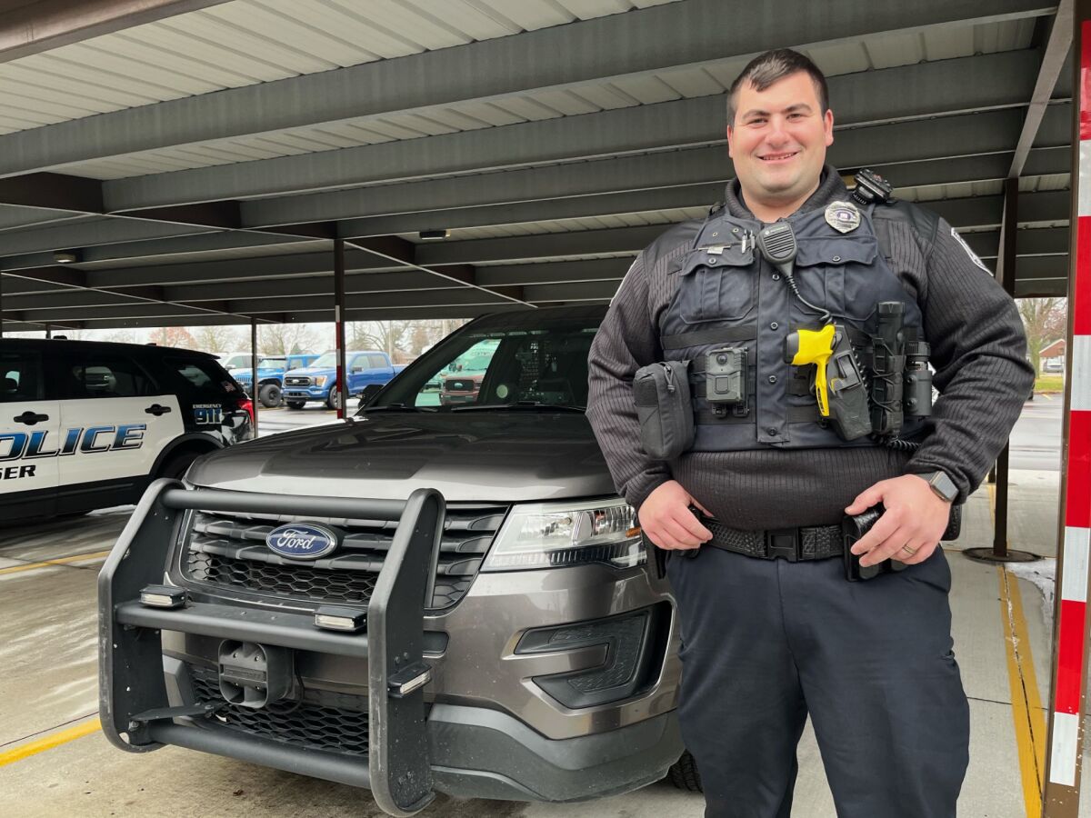  Public Safety Officer Cameron Rieper rescued a woman from a burning vehicle on Dec. 16. 