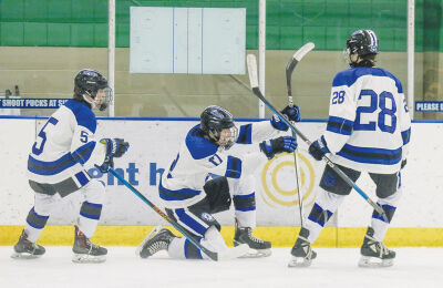 Farmington United junior forward Enzo Franchi celebrates a goal.