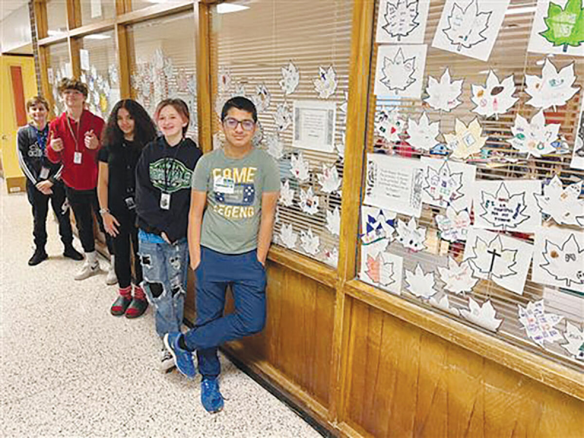  Bemis Junior High School staff held a monthlong challenge to teach students about gratitude. 