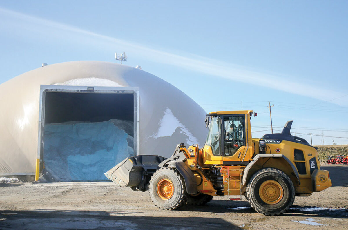  The salt dome at the Madison Heights Department of Public Services is well-stocked for winter.  