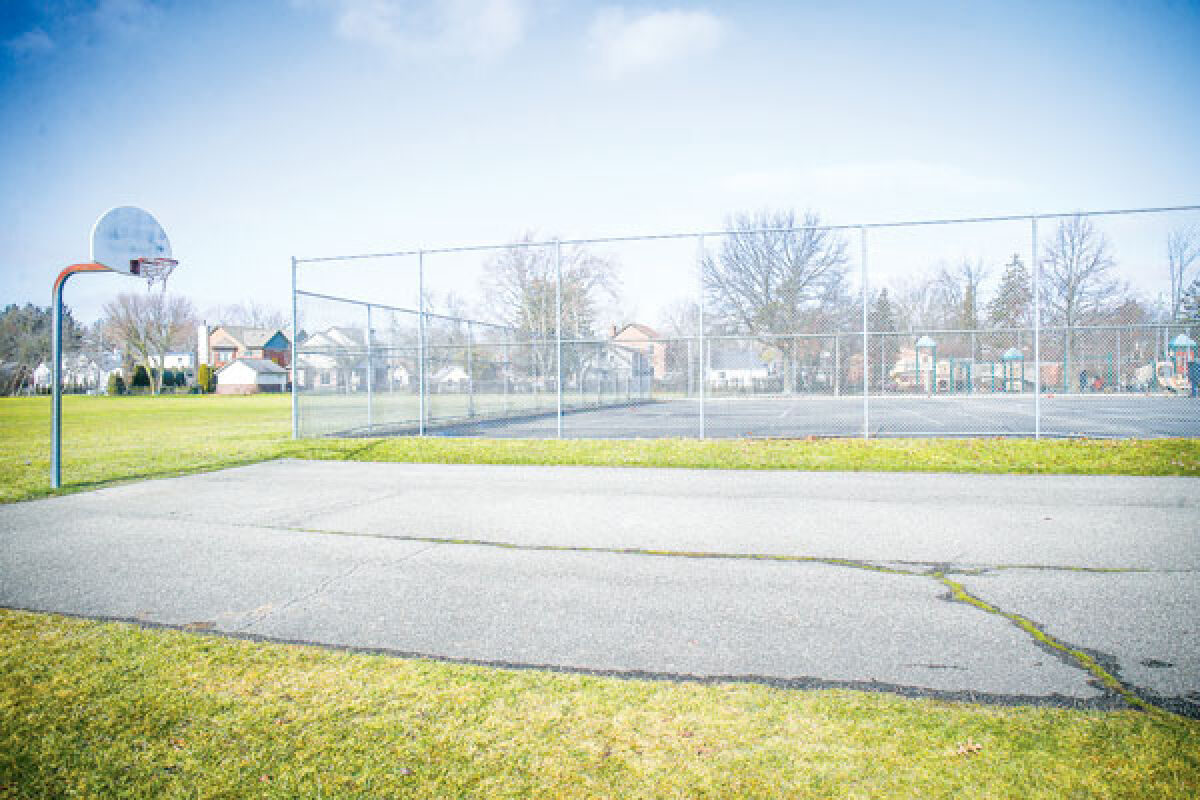  The basketball court and the tennis courts at Dickinson Park are scheduled for improvements this year. 