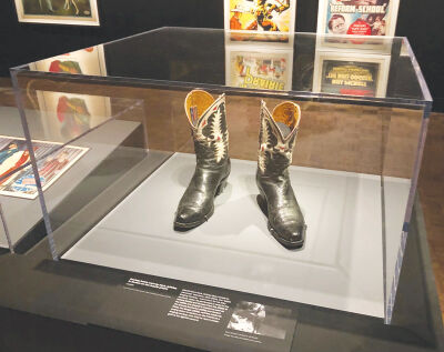   The cowboy boots worn by Detroit-born actor Herb Jeffries in the 1937 film “Harlem on the Prairie” are one of the artifacts on display in “Regeneration.” Jeffries, who made his acting debut in this movie, was known as the “Sepia Singing Cowboy” for his baritone singing voice. 