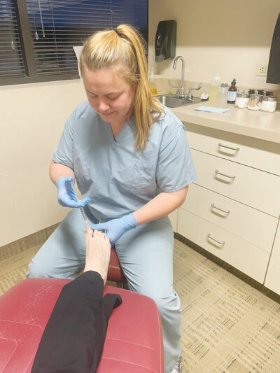  Dr. Megan Bergeron pursued a career in medicine as a podiatrist. 