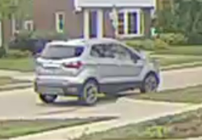 The suspect is said to have fled the scene in this gray vehicle, which is possibly a Ford EcoSport. 