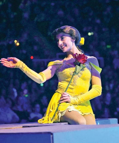  Anastasia Olson, a 2010 Novi High School graduate, is recovering from a bad fall that she suffered while performing as Belle in Disney On Ice in Minneapolis earlier this month. 