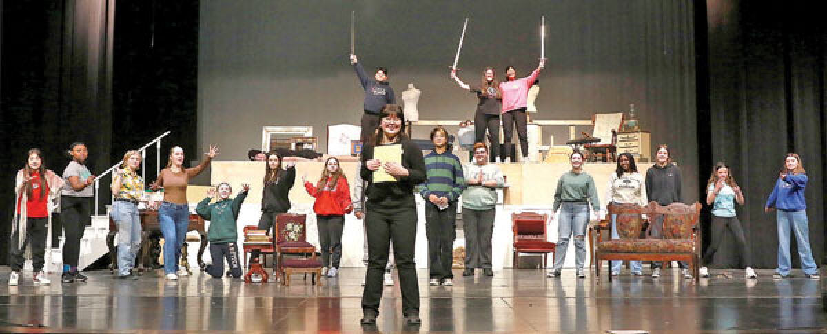  Chippewa Valley High School students rehearse “Little Women.” Chippewa Valley’s first-ever spring musical will run from Thursday, March 21, through Saturday, March 23. 