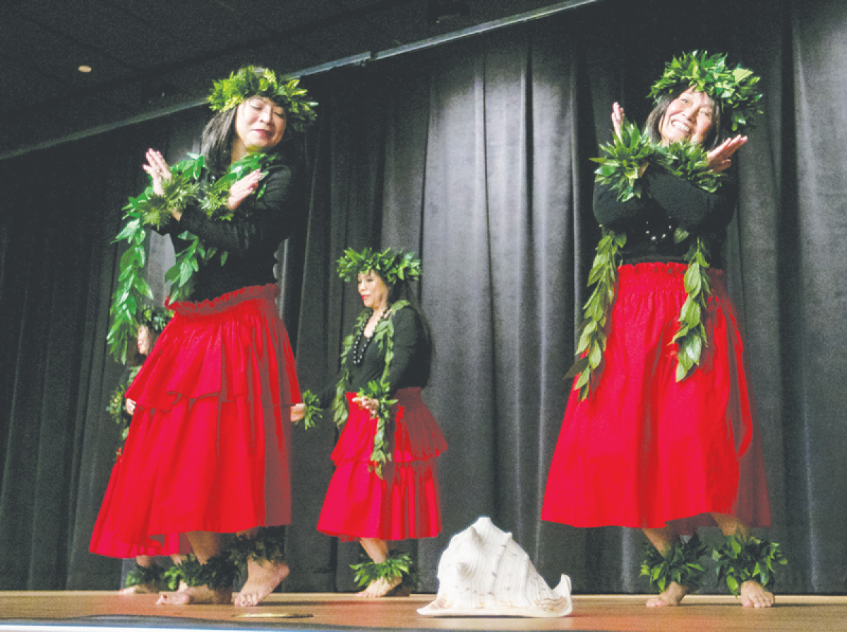  Members of the Philippine American Community Center of Michigan’s Hula Dance Team perform during the 2023 Cultural Exchange at the Sterling Heights Community Center. 