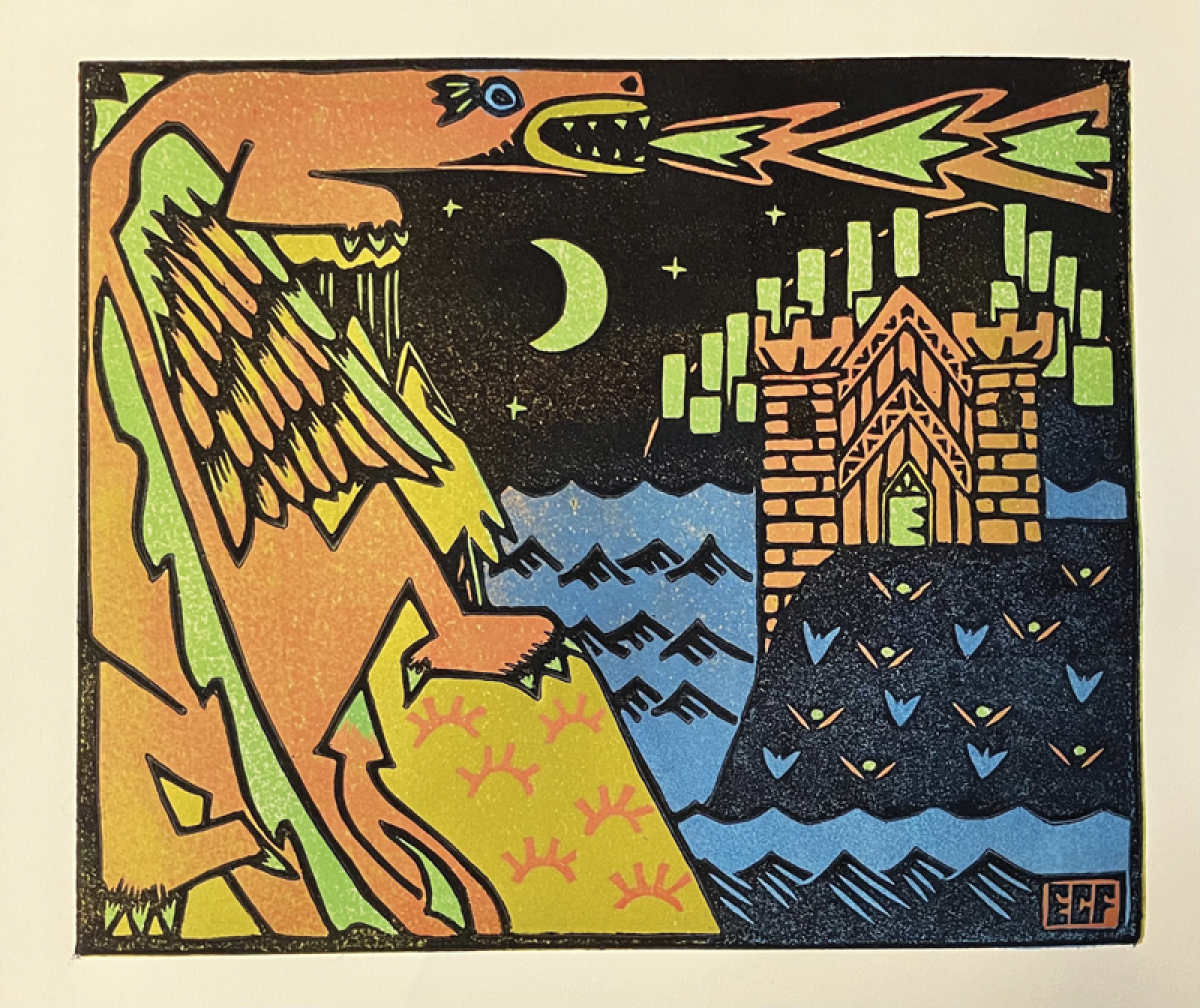  Ernest Fackler, of Southfield, who is an organizer of the Peninsular Printmaker Art Fair, created this print. 