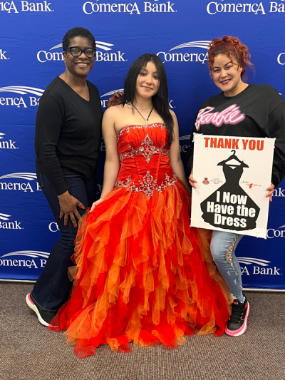  Those with an old prom or formal dress to spare can help make a young person’s dream come true by donating it to Comerica Bank’s Prom Dress Drive 