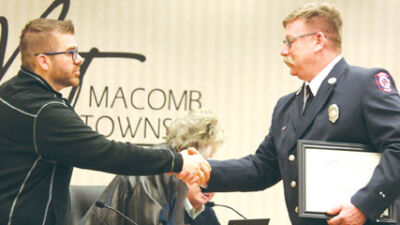  Macomb Township Board of Trustees recognize firefighter, approve water main plan 