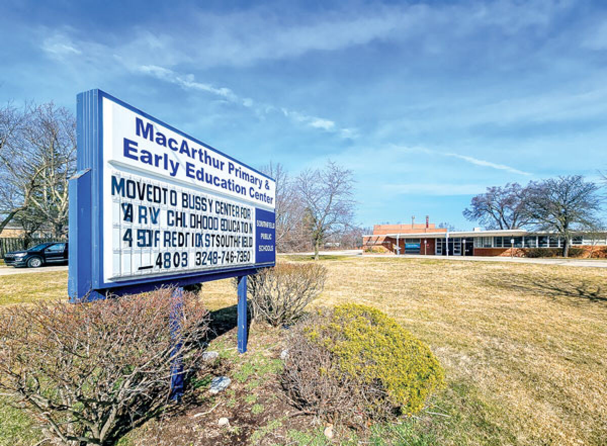  The MacArthur Early Childhood Center was formerly known as the Bussey Center for Early Childhood Education. The Bussey Center has sat vacant since it relocated from 19080 W. 12 Mile Road to 24501 Fredrick St. in 2020. 