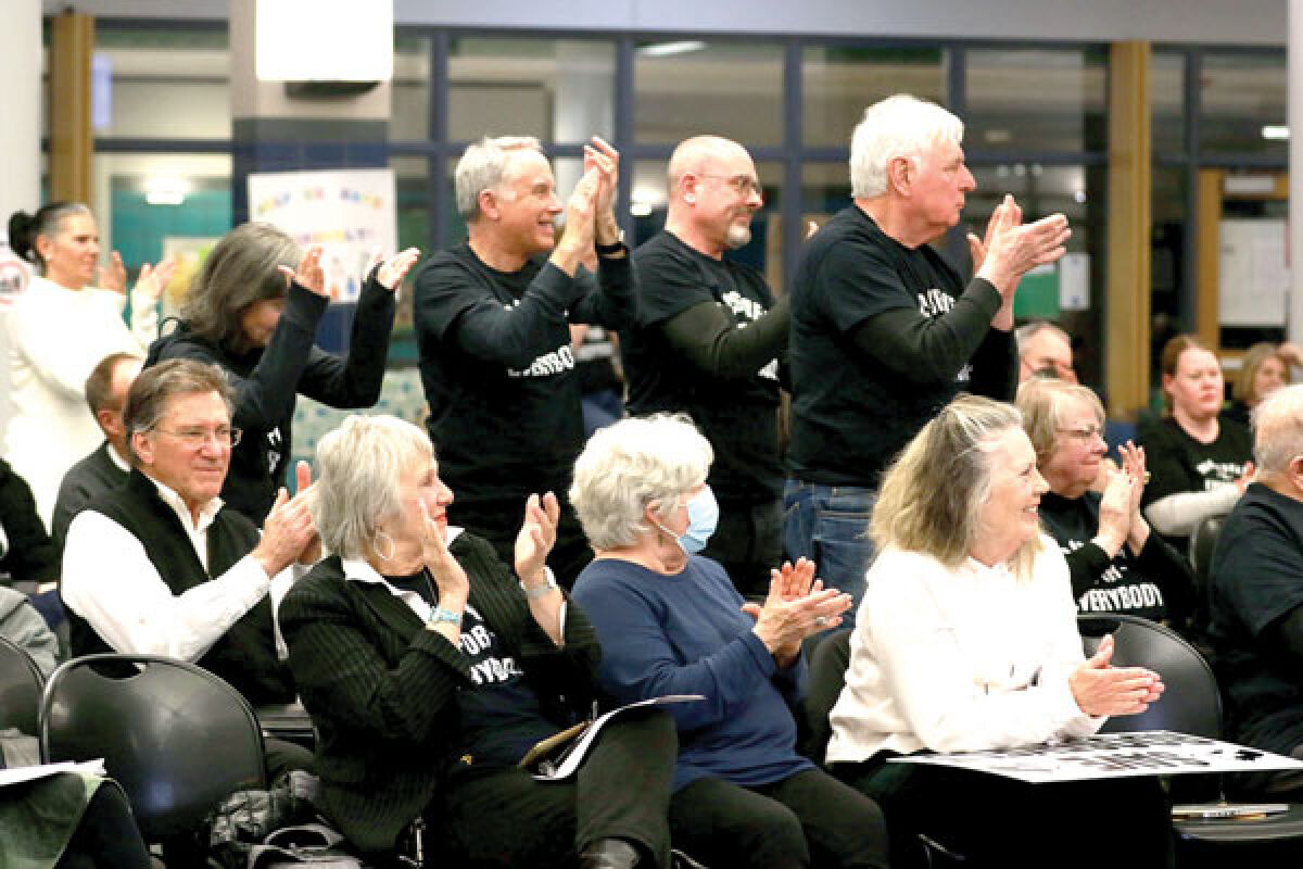 Residents showed up at a West Bloomfield School District Board of Education meeting March 18 to protest the demolition of the Roosevelt Elementary School in Keego Harbor. At the meeting, in a 4-2 vote, the board approved bids for abatement and demolition. 