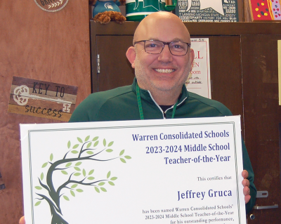  “The best part about teaching is building relationships,” Grissom Middle School sixth grade math teacher Jeff Gruca said. 
