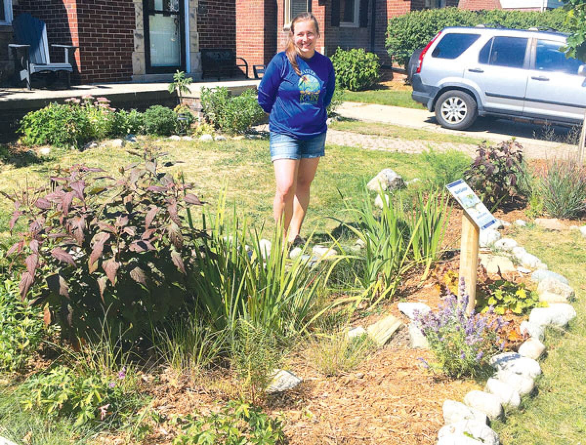  Danielle Wittrop is photographed with her rain garden that won the 2023 Dearborn City Beautiful award. The Southfield Parks and Recreation Department and the Friends of the Rouge are partnering to host a free presentation about rain gardens from 7 p.m. to 8 p.m. on Earth Day, April 22, in the Southfield Pavilion, 26000 Evergreen Road. 