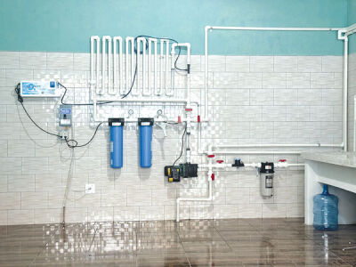  This water filtration system was installed at Xhequistel School. 