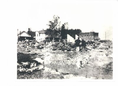  This photo provided by the Fraser Historical Commission shows the aftermath of the 1905 fire in the area of 14 Mile and Utica Road. 