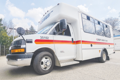  Mount Clemens has agreed to lease two small buses from SMART for us in its dial-a-ride program.  