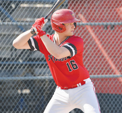  Troy Athens sophomore Andrew Cermak stands at the plate, ready to hit. 