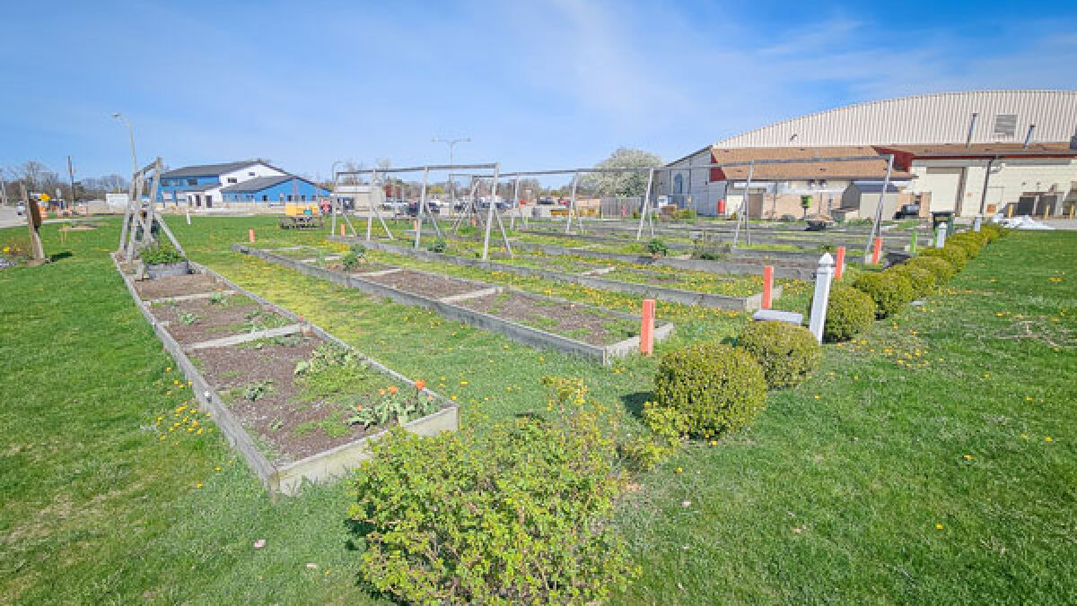  Beds await spring preparation at the St. Clair Shores Community Garden, located behind the Civic Arena on Stephens Road. 