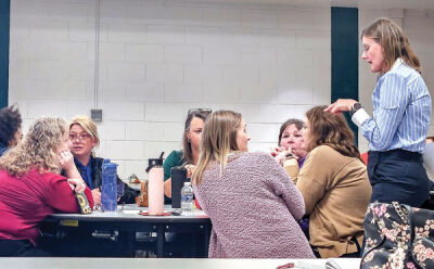  About 30 people, most of them Eastpointe Community Schools employees, attended an input session April 17 at Eastpointe Middle School regarding the district’s master facilities plan. 