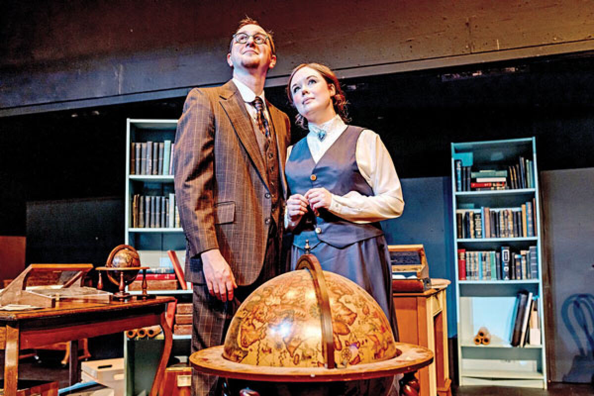  Jonathan Kind and Autumn Thiellesen perform in “Silent Sky” as Peter Shaw and Henrietta Leavitt. 