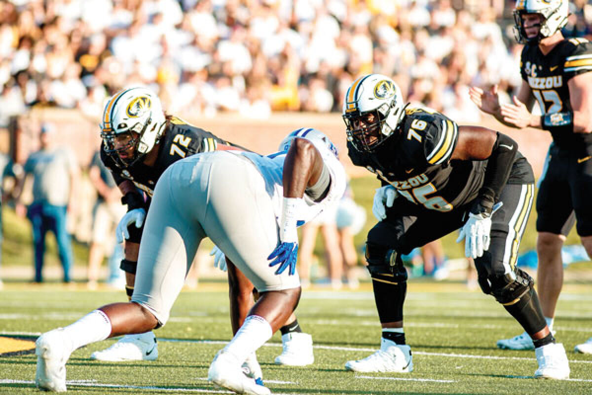  University of Missouri offensive lineman Javon Foster, a Detroit native, was selected in the fourth round (114th overall) of the NFL Draft by the Jacksonville Jaguars April 27. 
