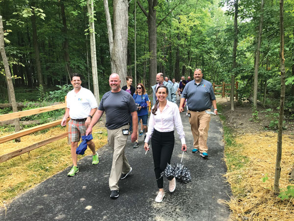  The city of Troy cut the ribbon on the third phase of the Troy Trail Network July 27 at the trail’s starting point at Jaycee Park. 