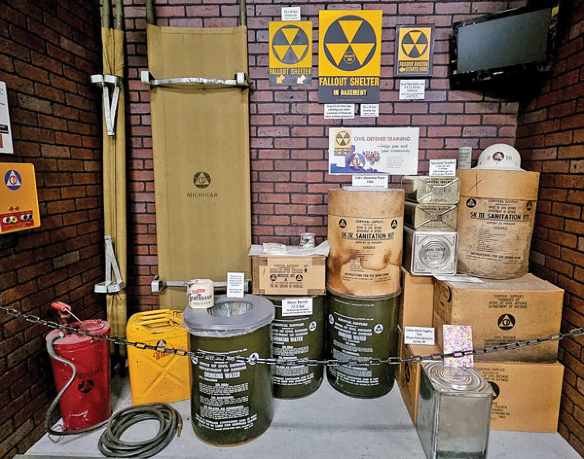  Families stored various supplies in their fallout shelters during the Cold War. 