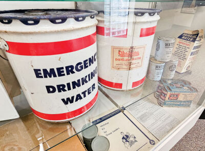  It was highly recommended to store drinking water in a fallout shelter. 