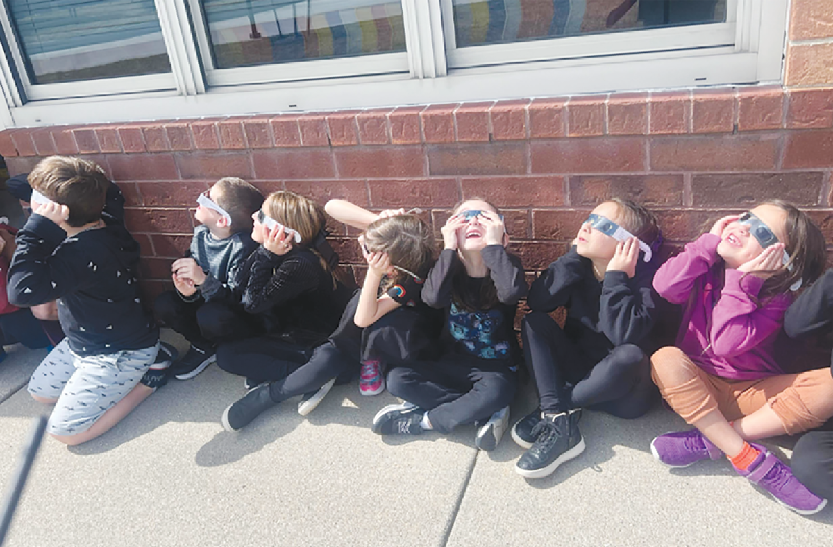  Utica Community Schools provided solar eclipse viewing glasses for all students to view the April 8 solar eclipse and now is collecting donated glasses to be used by underserved communities around the world for future solar eclipses. 