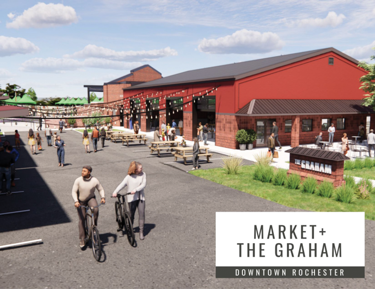  The city plans to add 2,000 square feet of space to the already 5,000-square-foot building, which will include a year-round market and event space, restrooms, a small market office, storage, outdoor seating, and a covered stage area for entertainment and public display.  