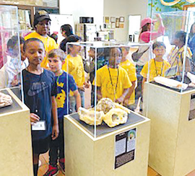  Morse Elementary School students enjoy nature exhibits. 
