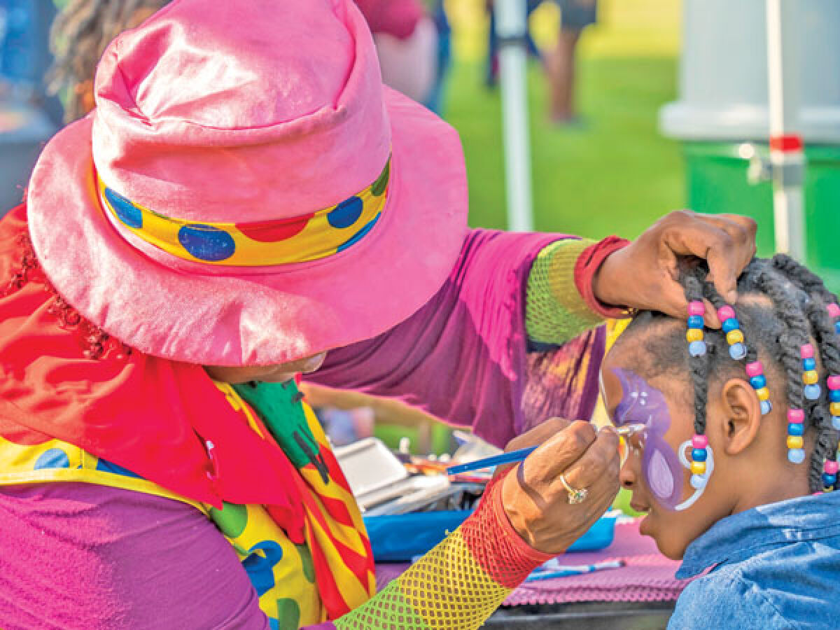  A local girl gets her face painted at the 2023 Southfield Juneteenth Jubilee. Face painting will be back at this year’s Juneteenth Jubilee on June 16. 