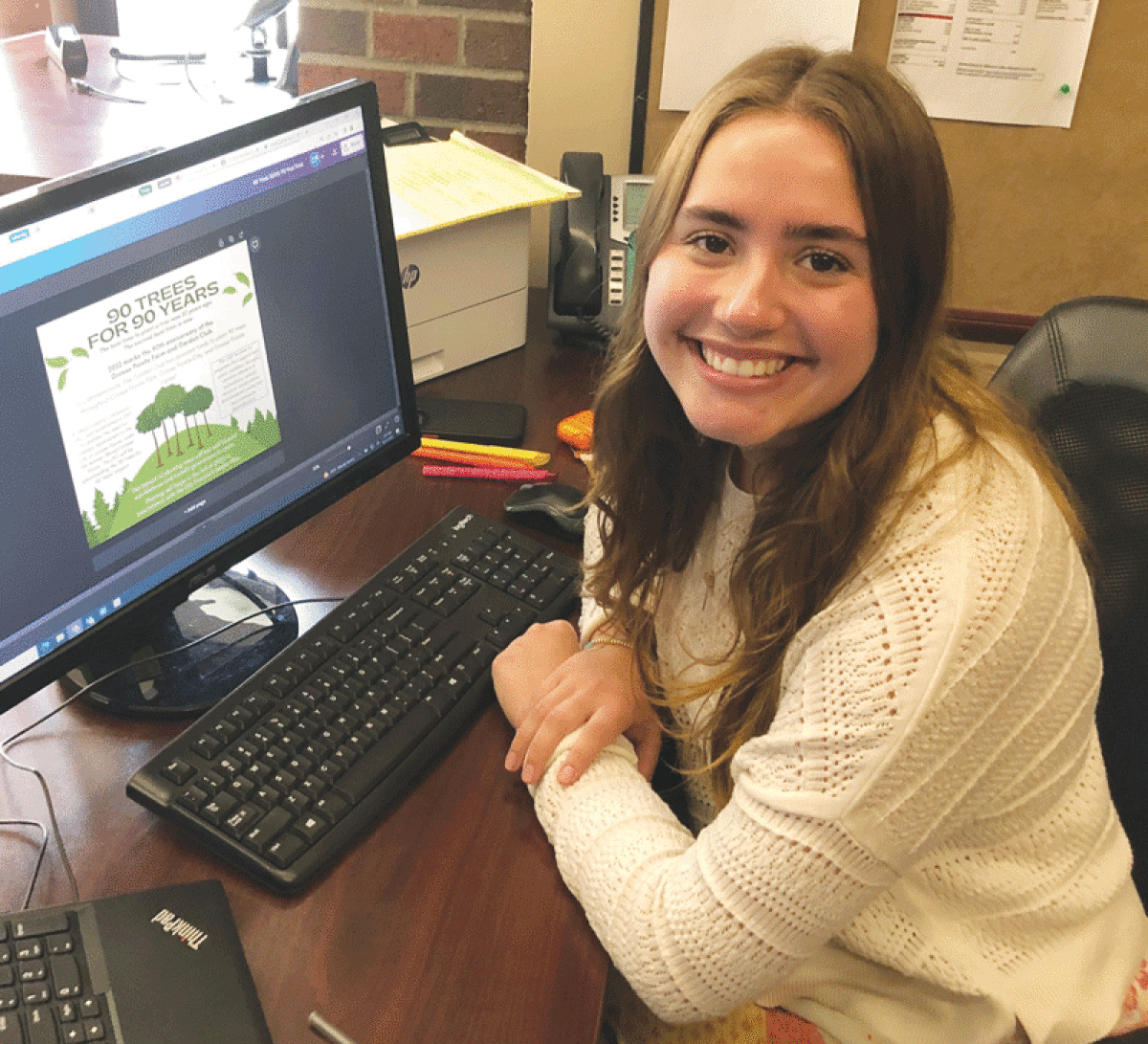  Caroline Parthum, of Grosse Pointe City, a Michigan State University student, enhanced Grosse Pointe Farms’ social media presence this summer as an intern with the city 
