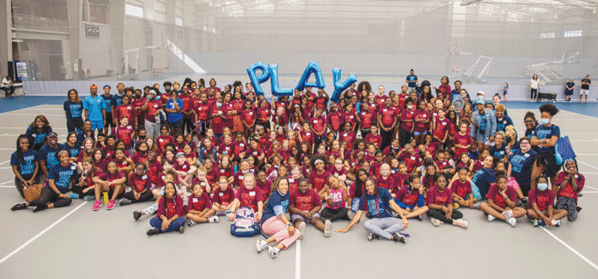  A group of over 300 young women celebrated the 50th anniversary of Title IX by participating in different sports throughout the day on Aug. 12 at the UWM Sports Complex in Pontiac. 