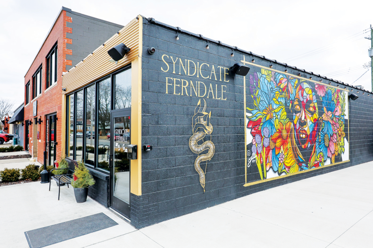  The side of Syndicate Ferndale features a large mural that was painted by Fel'le last year. 
