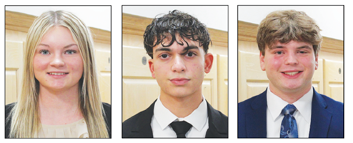  LEFT: Olivia Allen. CENTER: Humam Hassoo. RIGHT: Nathan Klein. 