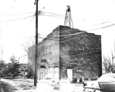 The Clawson Fire Department’s first building, seen here, was located on Jefferson Avenue. 